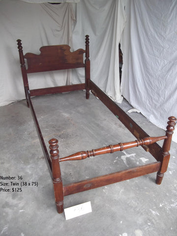 SINGLE WOOD BED - BED036