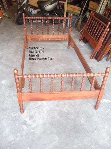 SINGLE WOOD BED - BED217